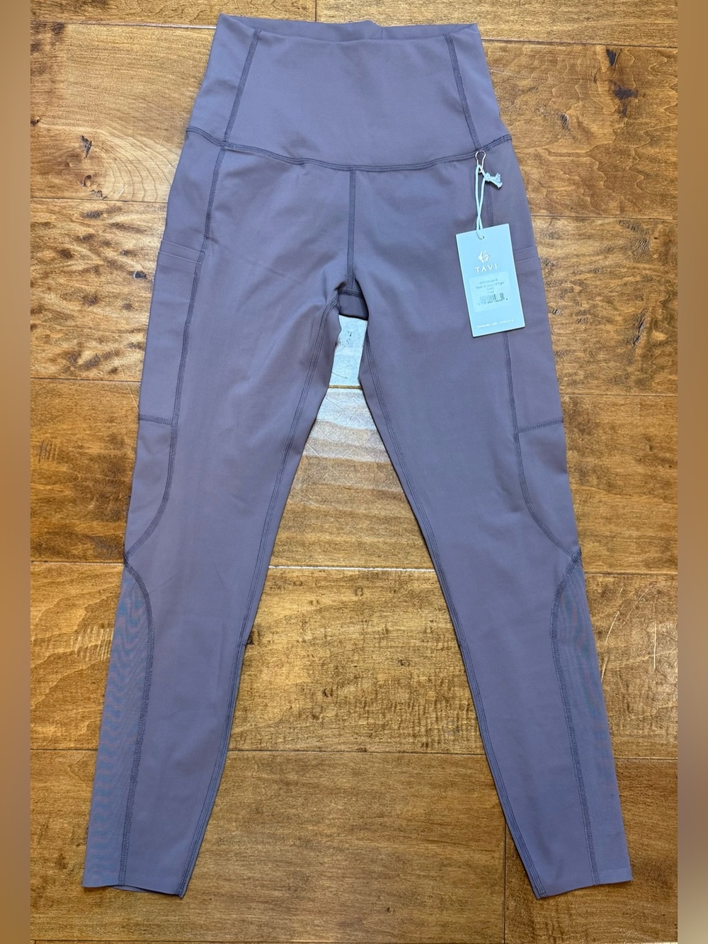 Tavi NWT High Rise Pocket 7/8 Leggings Taupe Small Yoga Pilates
